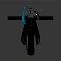Modern Electric Scooter With Black Body Blue Accent Lines And Urban Commuting Design