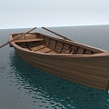 Style Wooden Boat Boat Boat 3d model