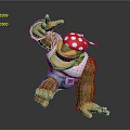 Animated Gorilla Character With Red White Polka Dot Bandana Sunglasses And Dynamic Pointing Pose