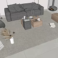 Nordic Sofa Coffee Table Combination Sofa 3d model
