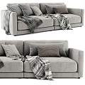 modern double sofa fabric double sofa 3d model