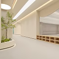 Spacious Dance Studio With Neutral Tones And Ballet Barres 3d model
