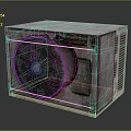 Rusty Vintage Computer Case With Metal Shell Cooling Fan And Ventilation Holes