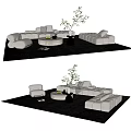 Modern Sofa Coffee Table Combination Sofa Coffee Table 3d model