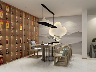 New Chinese Wine Cellar Wine Cellar Exhibition Hall 3d model
