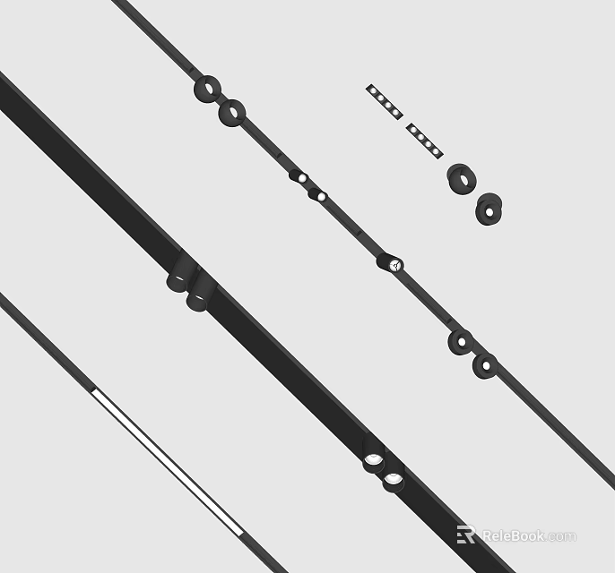 Modern Downlights And Spotlights Design For Interior Lighting With Mounting Components 3d model