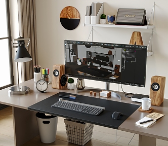 Modern Computer Office Supplies 3d model