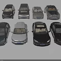 Various Car Models From Different Brands With Sleek Modern Exterior Designs 3d model