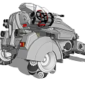 Military Weapon Vehicle With Armored Design Multiple Missile Launchers And Heavy Cannons