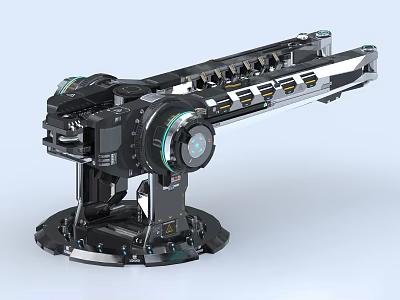 turret turret cannon base sci-fi turret sci-fi cannon 3d model