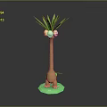 Character Creature With Green Leaves Yellow Eyes Long Brown Neck Brown Body On Green Grass