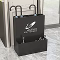 Black Home Organizer Shoe Rack With Umbrella Holder And Storage Compartment