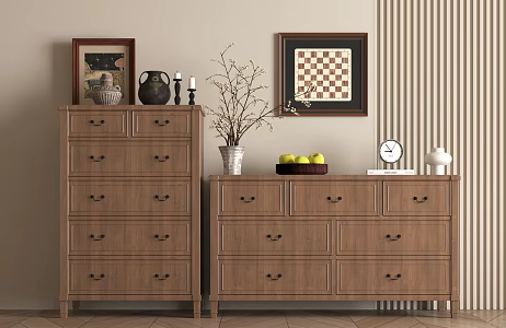 American Side Cabinet Song History Aesthetics Bucket Cabinet 3d model