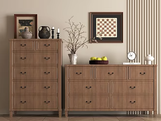 American Side Cabinet Song History Aesthetics Bucket Cabinet 3d model