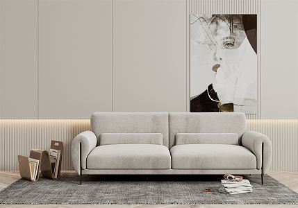 modern double sofa 3d model