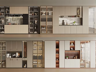 Modern Wine Cabinet 3d model