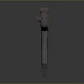 AK47 Assault Rifle with Wooden Stock Grip and Black Metal Body Design
