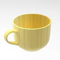 Yellow Wooden Handle Mug with Natural Grain and Simple Design for Daily Use