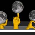 Moon lamp Gesture lamp 3d model