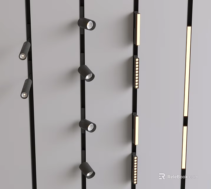 Modern Downlights And Spotlights Interior Design With Sleek Profiles And Adjustable Lighting Angles 3d model
