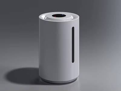White Cylindrical Air Purifier With Modern Design For Home Indoor Use 3d model