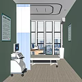 Clean Bright Hospital Outpatient Clinic Interior With Medical Equipment And Examination Table