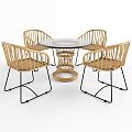 Outdoor Table With Glass Top And Wicker Chairs For Modern Patio Furniture Setup