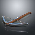 Traditional Crossbow Design With Wooden Stock And Metal Bow Components