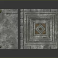 Stone Balcony Floor Design With Geometric Pattern And Balustrade Spherical Finials