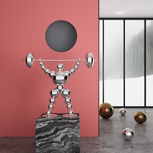 Modern Sculpture Stainless Steel Sculpture Ornaments 3d model