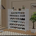 Modern White Multi Tiered Dustproof Shoe Cabinet For Home Entryway Large Capacity Shoe Storage Organizer