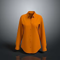 Stylish Orange Long Sleeve Button Down Shirt For Daily Casual Wear Outfits