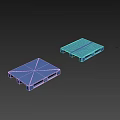 Industrial pallet vertical storage tray 3d model
