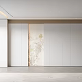 Modern Sofa Backdrop Wall Design With Wooden Panels White Surfaces And Decorative Art