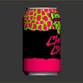 Dark Energy Cherry Charge Energy Drink Can With Vibrant Pink Green Design