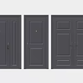 Black Security Doors With Various Modern Panel Designs And Stylish Look 3d model