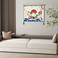 New Chinese-style double sofa 3d model