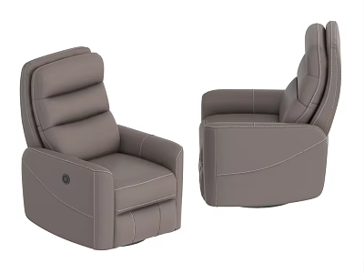 Comfortable Gray Leather Massage Chair With Modern Design And Adjustable Backrest Features 3d model