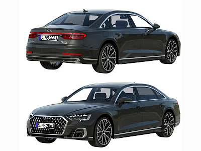 Audi Black Sedan Exterior Design With Front Rear Views And Alloy Wheels 3d model Audi Black Sedan Exterior Design With Front Rear Views And Alloy Wheels 3d model