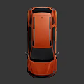 Orange SUV With Modern Design Roof Rails And Black Wheels Sleek Exterior