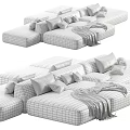 Modern Plush Fabric Double Seater Sofa With Comfortable Cushions And Multiple Custom Color Options