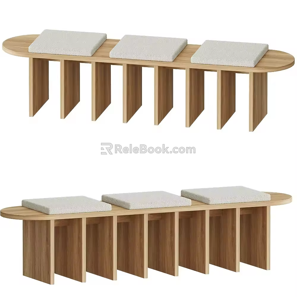 onix solid wood bench 18 3d model