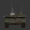 Modern Military Tank With Heavy Armor Main Cannon Turret And Tracks Design