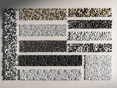Pebbles Stone Paving Gravel Pebbles Paving Stone Pebbles Tingbu 3d model