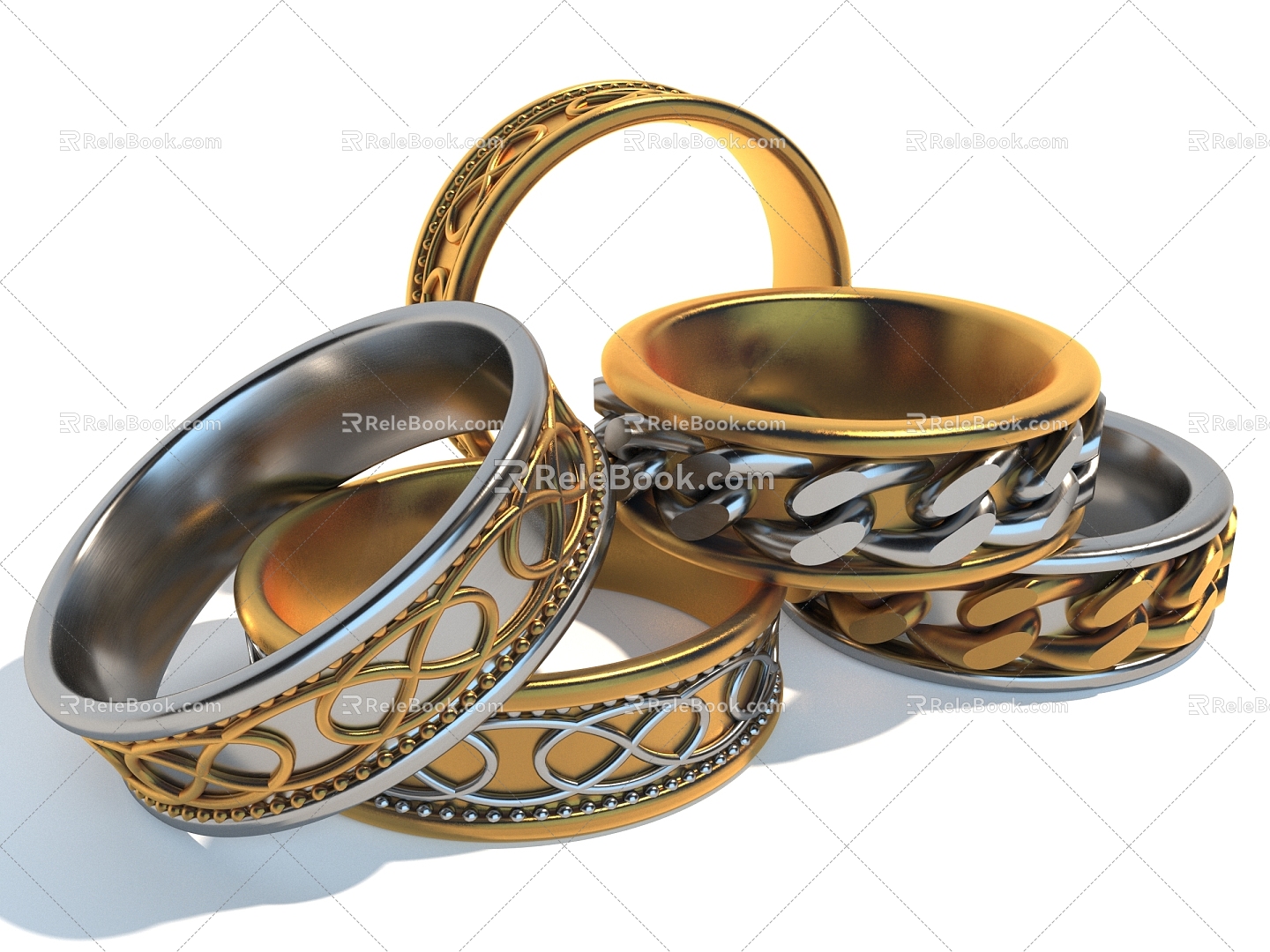 Style Jewelry Jewelry Ring Ring Decoration 3d model