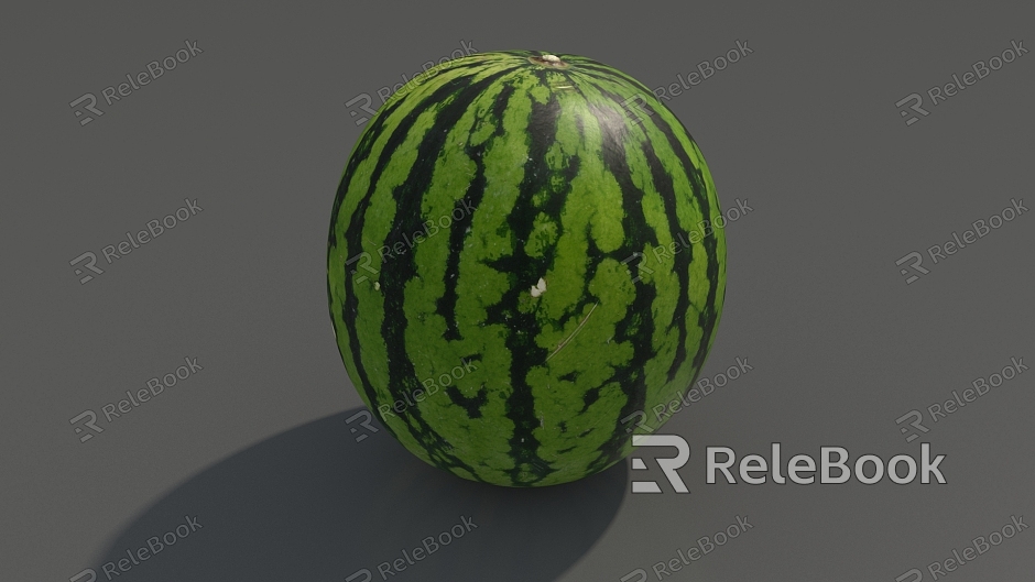 Watermelon big watermelon fruit super realistic high precision video level model