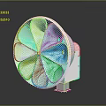 Industrial Ventilation Fan White Round Design With Multiple Blades And Stable Base