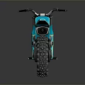 Turquoise Off Road Motorcycle With Modern Design And Black Accent Wheels
