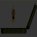 Modern Tactical Weapon Stored in Open Green Hard Case With Accessories and Components