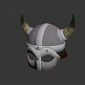 Viking Warrior Horned Helmet Made Of Silver Metal For Cosplay